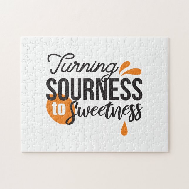 Puzzle Message de vie positif - Transformer l'acide en su (Horizontal)