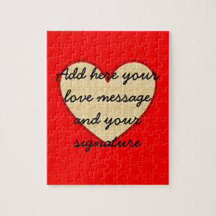 Puzzle Message personnalisable I Love You