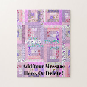 Puzzle Message personnalisé de surface composée rose