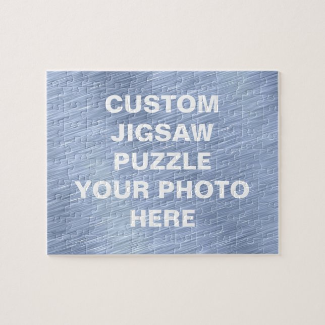 Puzzle Métal balayé par bleu texturisé (Horizontal)