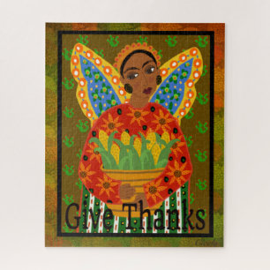 Puzzle Mexicain Folk Art Angel Thanksgiving 520 pc. Puzzl