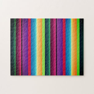 Puzzle Mexique : Le maïs bleu violet rouge rouge serape 