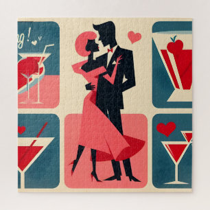 Puzzle Mid Century moderne Valentine Dancing Couple