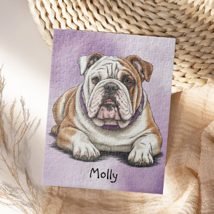 Puzzle Mignon Bouledogue Anglais Personnalisé