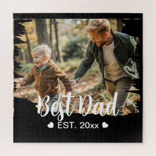 Puzzle Mignon Moderne Élégant Papa Personnalisé Photo