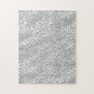 Puzzle Mignon motif imprimé peau de léopard guépard argen