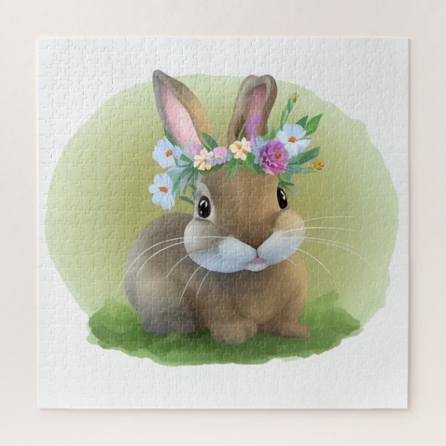 Puzzle Mignonne Bunnyfor Pâques pour une humeur positive (Vertical)