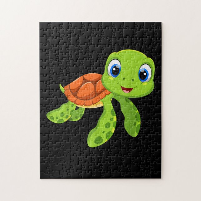 Puzzle Mignonne Sea Baby Turtle Cadeau (Vertical)