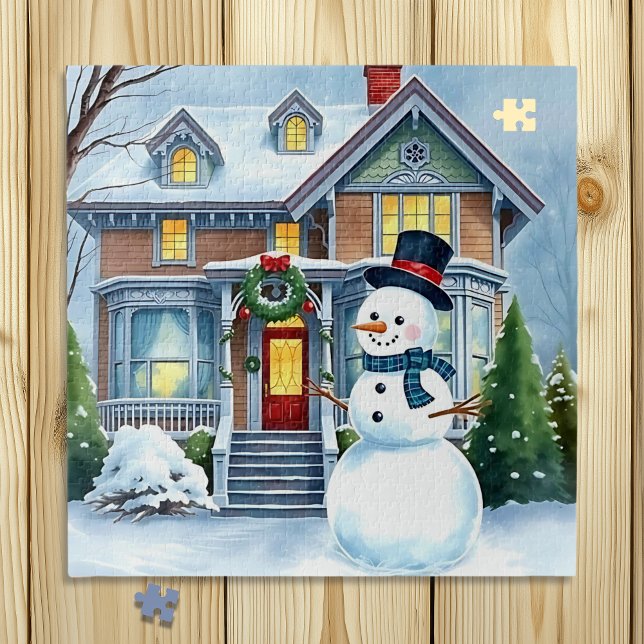 Puzzle Mignonne Snowman Whimsical dans le triage avant No (Créateur téléchargé)