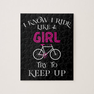 Puzzle Mignonne Vélo Femme Femme Cycliste Femme