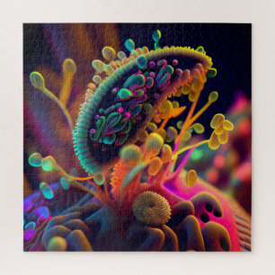 Puzzle mikroskopischer Kunst