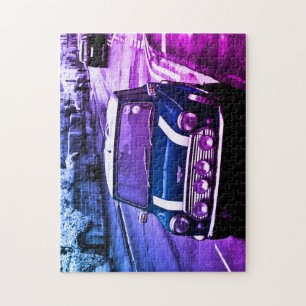 Puzzle Mini Cooper Morris Bunt bleu