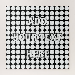 Puzzle Minimal White Dots on Solid Black Background
