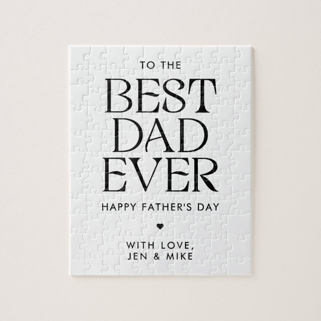 Puzzle Minimaliste Meilleur Papa Jamais Fête des pères mo (Vertical)