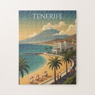 Puzzle Minimaliste Tenerife Îles Canaries Voyage Vintage