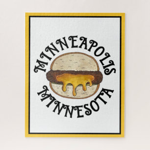 Puzzle Minneapolis Minnesota MN Juicy Lucy Cheese Burger