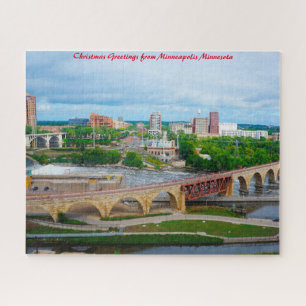 Puzzle Minneapolis Minnesota .Vœux de Noël