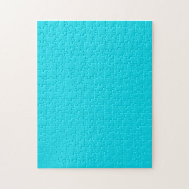 Puzzle mit Aquamarin blauem Neon-Hintergrund (Vertikal)