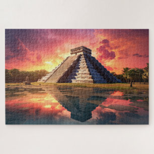 Puzzle mit Chichen Itza, Mexiko.
