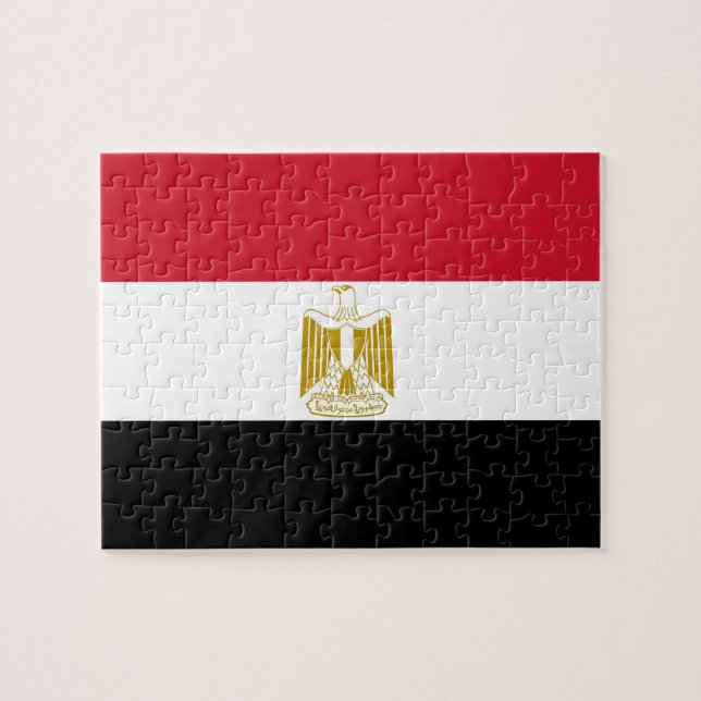Puzzle mit der Flagge Ägyptens (Horizontal)