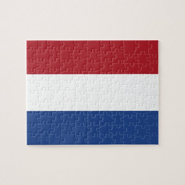 Puzzle mit der Flagge der Niederlande (Horizontal)