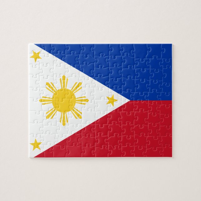 Puzzle mit der Flagge der Philippinen (Horizontal)