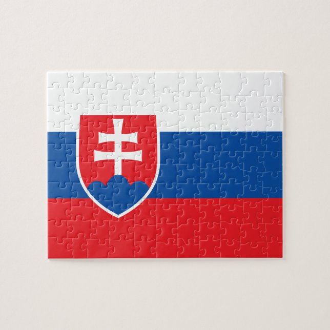 Puzzle mit der Flagge der Slowakei (Horizontal)