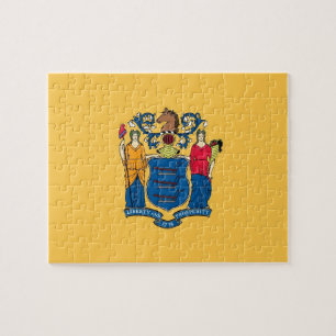 Puzzle mit der Flagge des New Jersey-Staat
