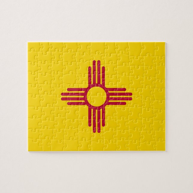 Puzzle mit der Flagge des Staat von New Mexico (Horizontal)