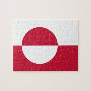 Puzzle mit der Flagge Grönlands