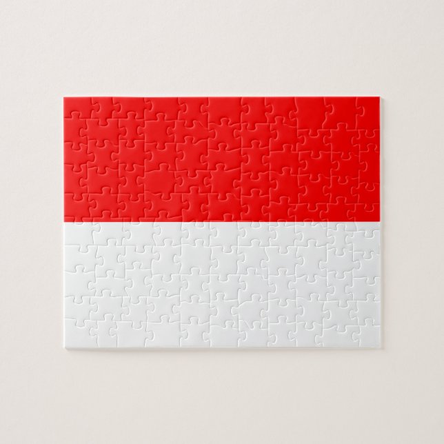 Puzzle mit der Flagge Indonesiens (Horizontal)