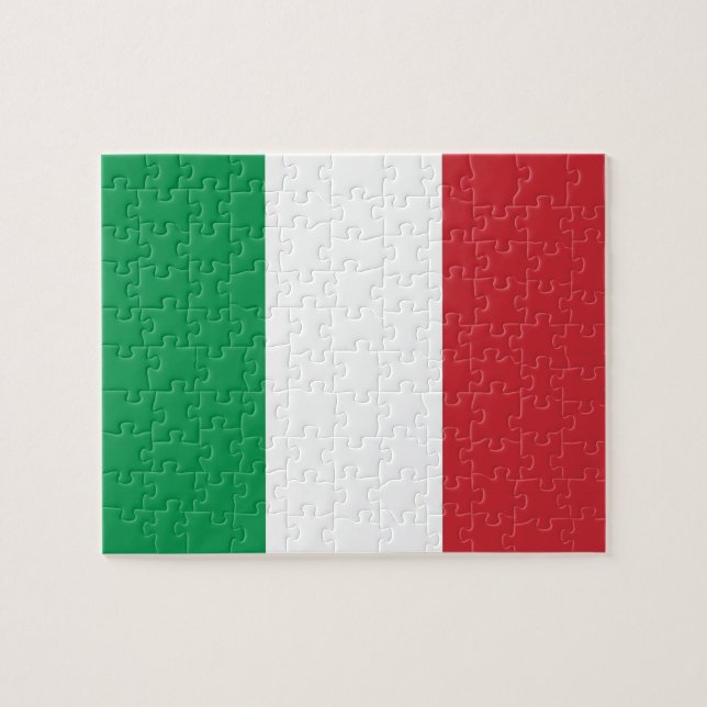 Puzzle mit der Flagge Italiens (Horizontal)