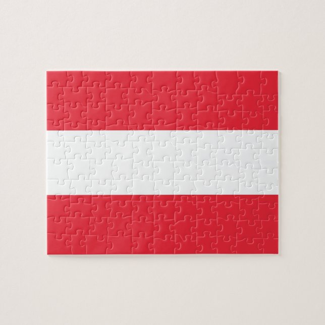Puzzle mit der Flagge Österreichs (Horizontal)
