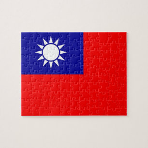 Puzzle mit der Flagge Taiwans