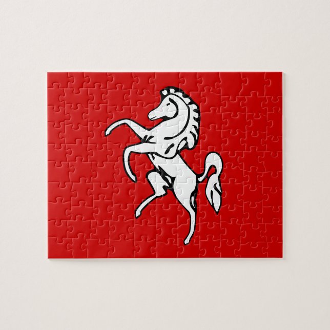 Puzzle mit der Flagge von Kent, England (Horizontal)