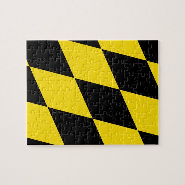 Puzzle mit der Flagge von München (Horizontal)