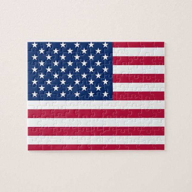 Puzzle mit Flagge der USA (Horizontal)