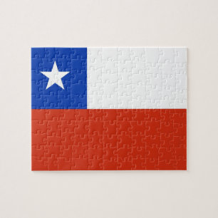 Puzzle mit Flagge des Chilen