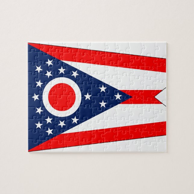 Puzzle mit Flagge des Ohio-Staat (Horizontal)