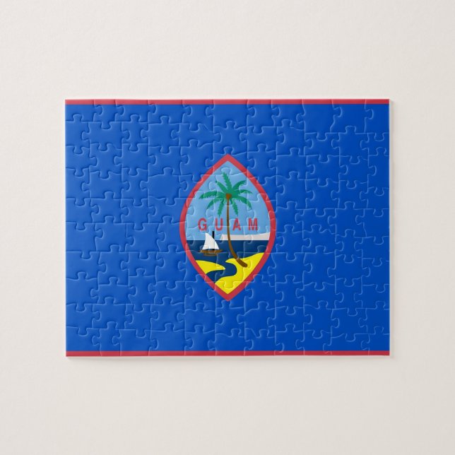 Puzzle mit Flagge von Guam (Horizontal)