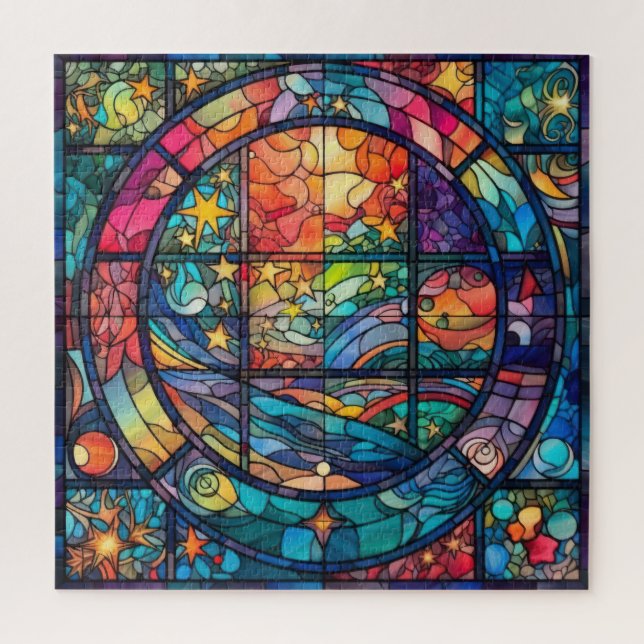 Puzzle mit himmlischen Glasarmaturen (Vertikal)