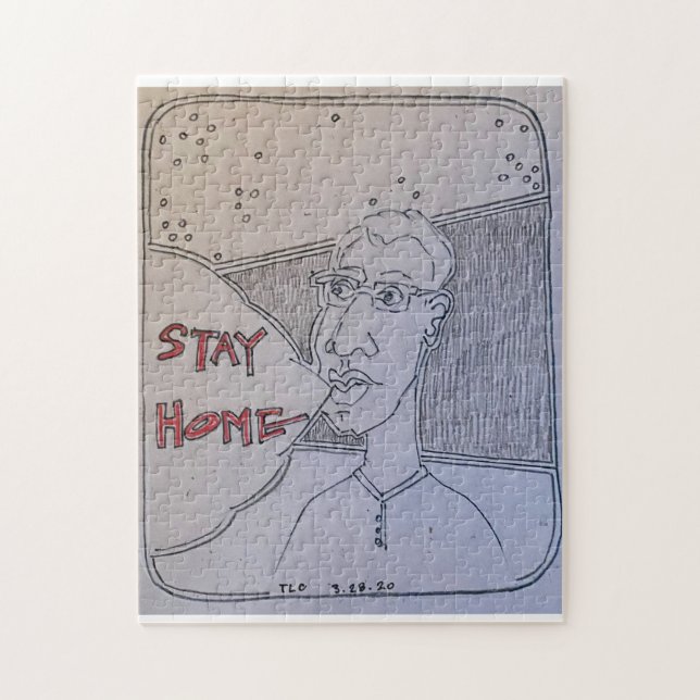 Puzzle mit Original-Kunst und Nachricht von Tony C (Vertikal)