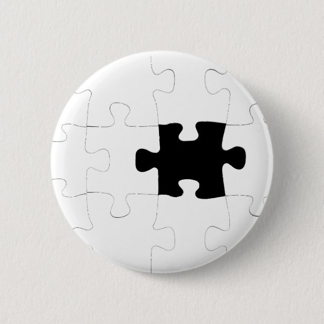Puzzle mit vermisstem Stück Button (Vorderseite)