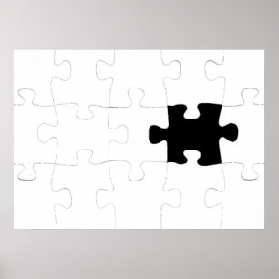 Puzzle mit vermisstem Stück-Plakat Poster