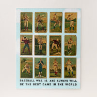 Puzzle mit Vintagen Baseballkarten