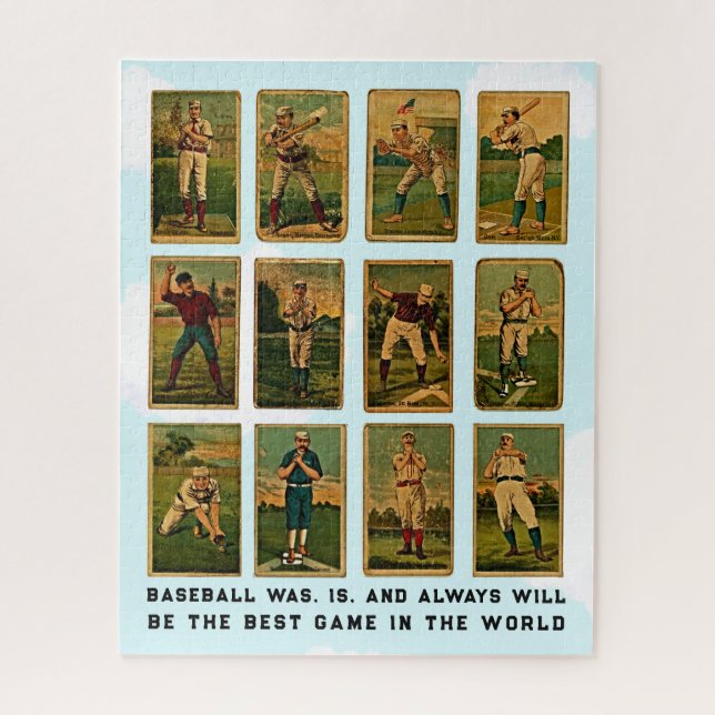 Puzzle mit Vintagen Baseballkarten (Vertikal)