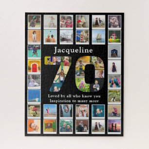 Puzzle Modèle de photo de famille pour 70e anniversaire n