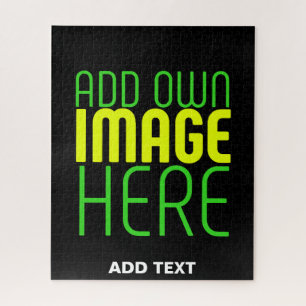 PUZZLE MODÈLE DE TEXTE D'IMAGE NOIRE SIMPLE ET MODERNE