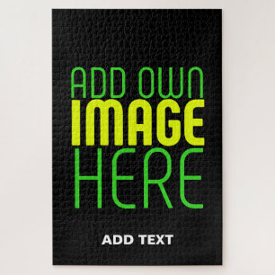 PUZZLE MODÈLE DE TEXTE D'IMAGE NOIRE SIMPLE ET MODERNE