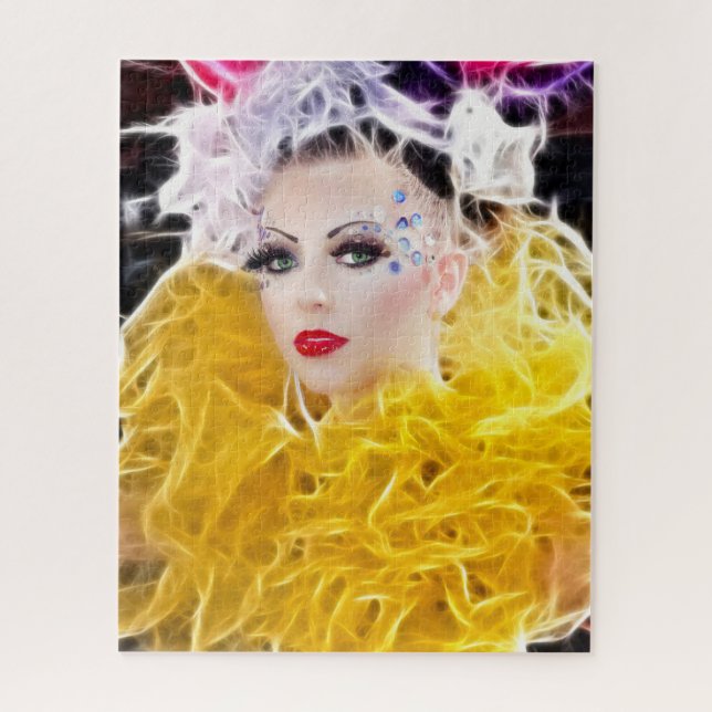 Puzzle Modèle Superstar en gown jaune (Vertical)